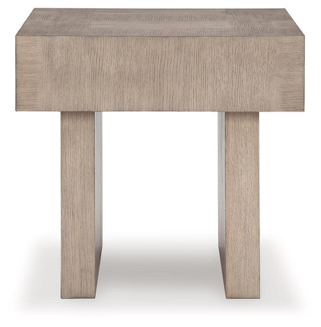 Jorlaina Light Grayish Brown End Table - Ella Furniture
