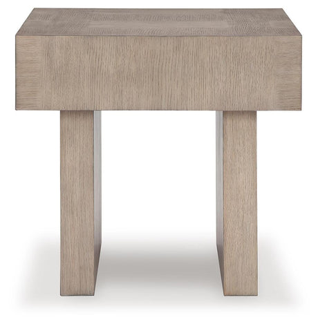 Jorlaina Light Grayish Brown End Table view 3