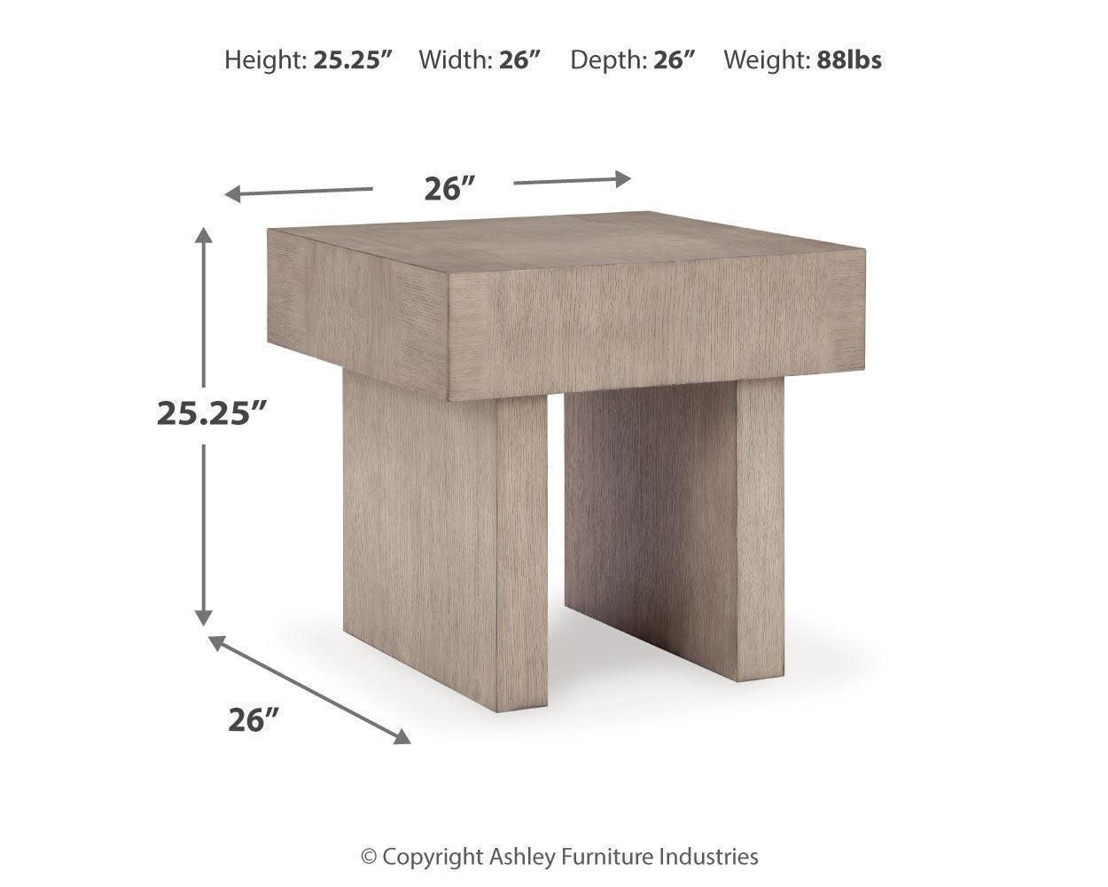 Jorlaina Light Grayish Brown Coffee Table With 1 End