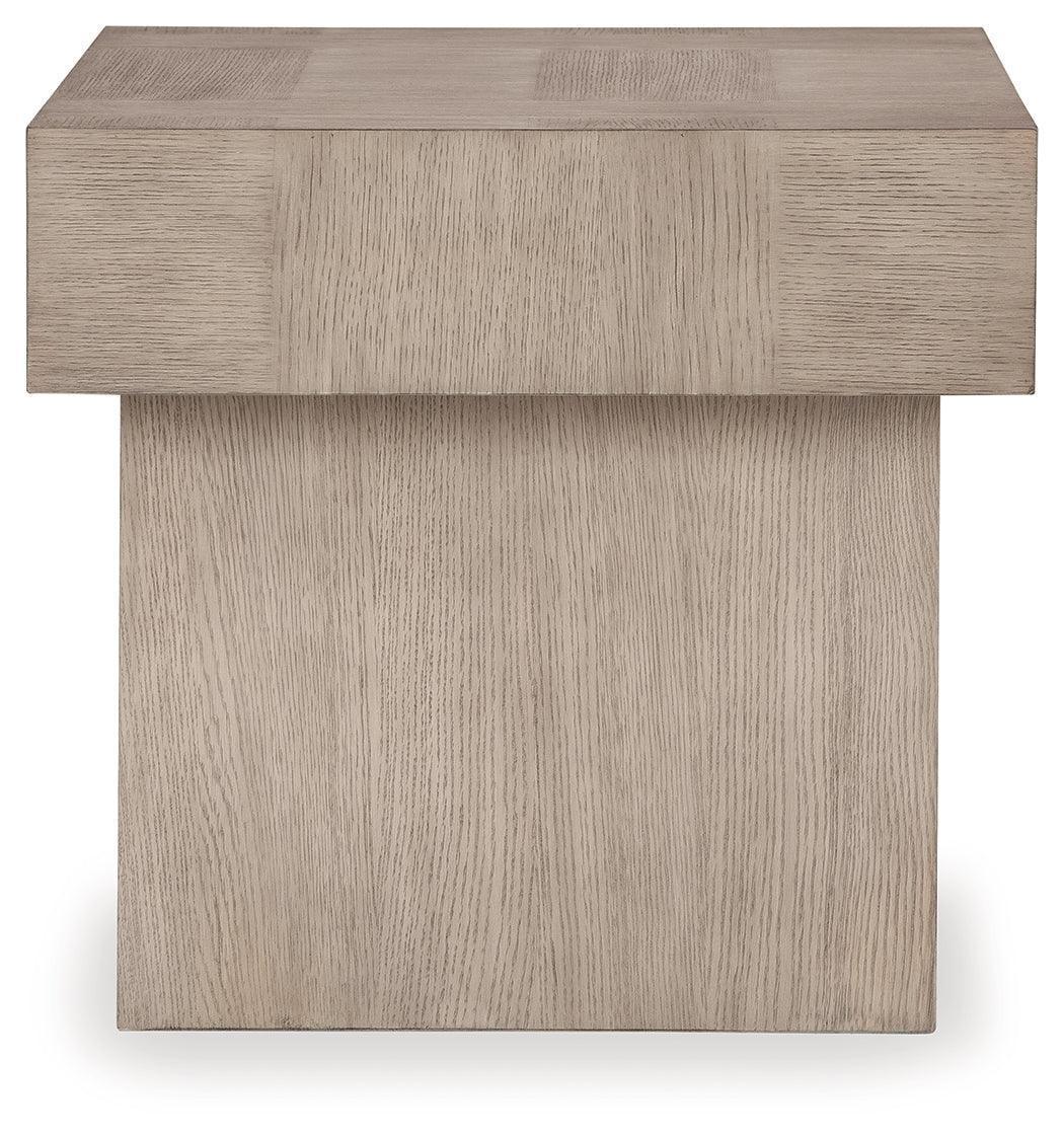 Jorlaina Light Grayish Brown Coffee Table With 1 End