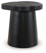 Wimbell Black Solid Acacia Wood End Table