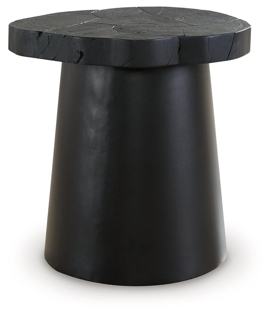 Wimbell Black Solid Acacia Wood End Table