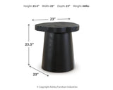 Wimbell Black Coffee Table With 1 End