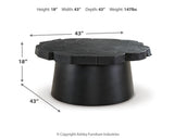 Wimbell Black Coffee Table With 1 End