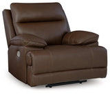 VonRyan Tobacco Leather Power Recliner