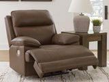VonRyan Tobacco Leather Power Recliner