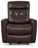 Pisgham Chocolate Leather Power Recliner