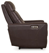Pisgham Chocolate Leather Power Recliner