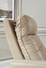 Pisgham Sand Leather Power Recliner