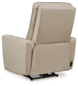 Pisgham Sand Leather Power Recliner