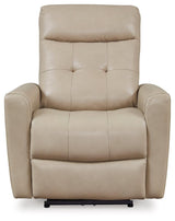 Pisgham Sand Leather Power Recliner