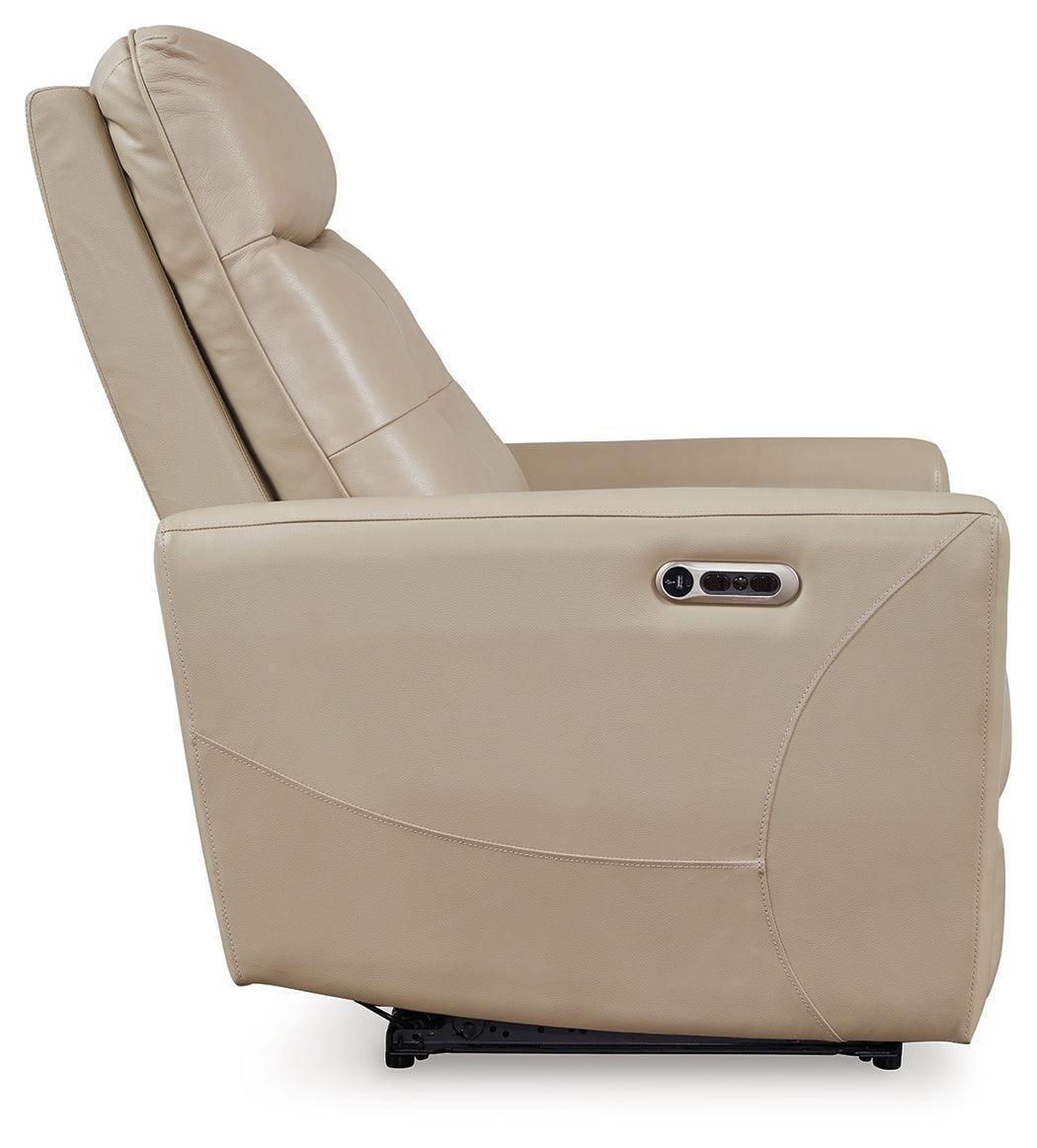 Pisgham Sand Leather Power Recliner