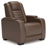 High Impact Tobacco Leather Power Recliner
