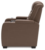 High Impact Tobacco Leather Power Recliner