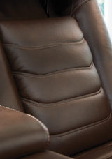 High Impact Tobacco Leather Power Recliner