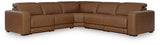 Magic Man Caramel 5-Piece Power Reclining Sectional