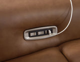 Magic Man Caramel 5-Piece Power Reclining Sectional with Console