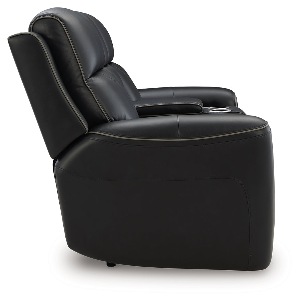 5Z-Comfort Onyx Power Reclining Loveseat with Console