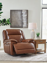 Healy Pier Chocolate Leather Power Recliner