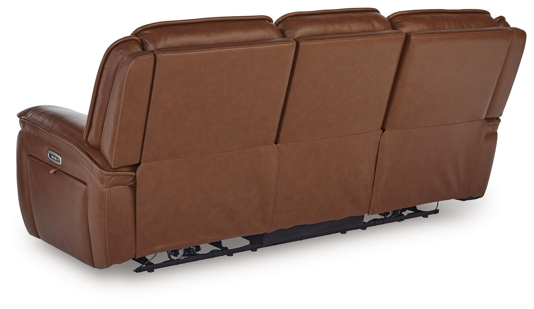 Healy Pier Chocolate Leather Power Reclining Sofa