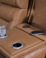Knightington Caramel Sofa and Loveseat