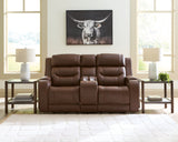 Knightington Brown Sofa and Loveseat
