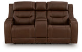 Knightington Brown Sofa and Loveseat