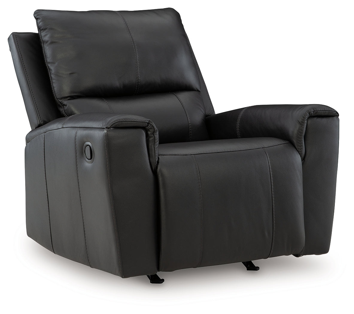 Glossmore Black Leather Recliner