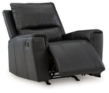 Glossmore Black Leather Recliner