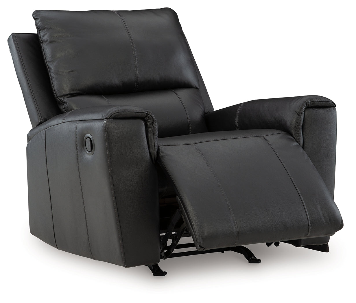 Glossmore Black Leather Recliner