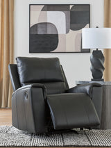 Glossmore Black Leather Recliner