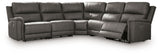 Bleckley Anchor Leather 5-Piece Power Reclining Sectional