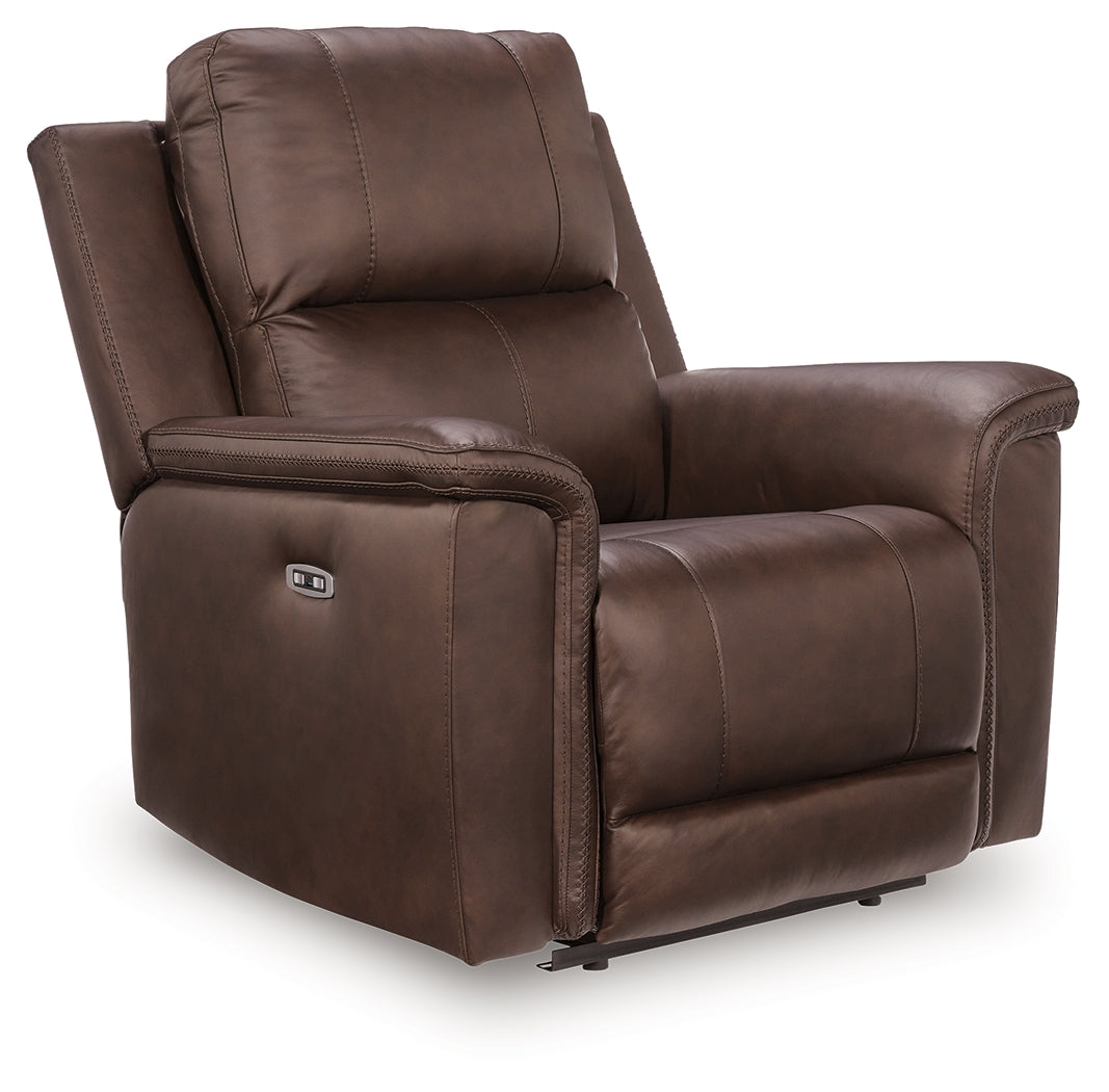 Bleckley Espresso Leather Power Recliner