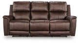 Bleckley Espresso Leather Power Reclining Sofa