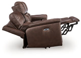 Bleckley Espresso Leather Power Reclining Sofa