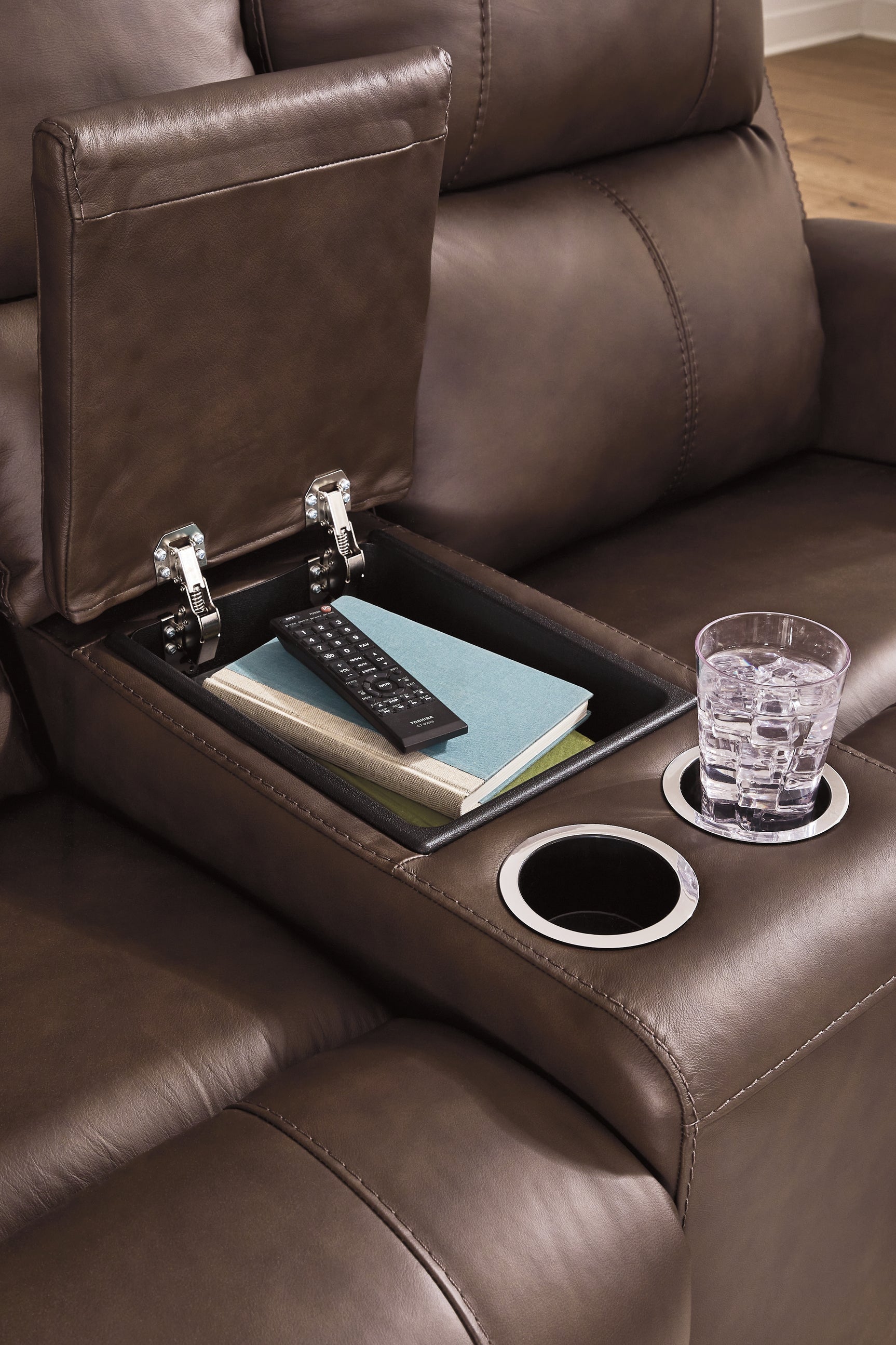 Bleckley Espresso Sofa and Loveseat