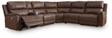 Bleckley Espresso Leather 6-Piece Power Reclining Sectional
