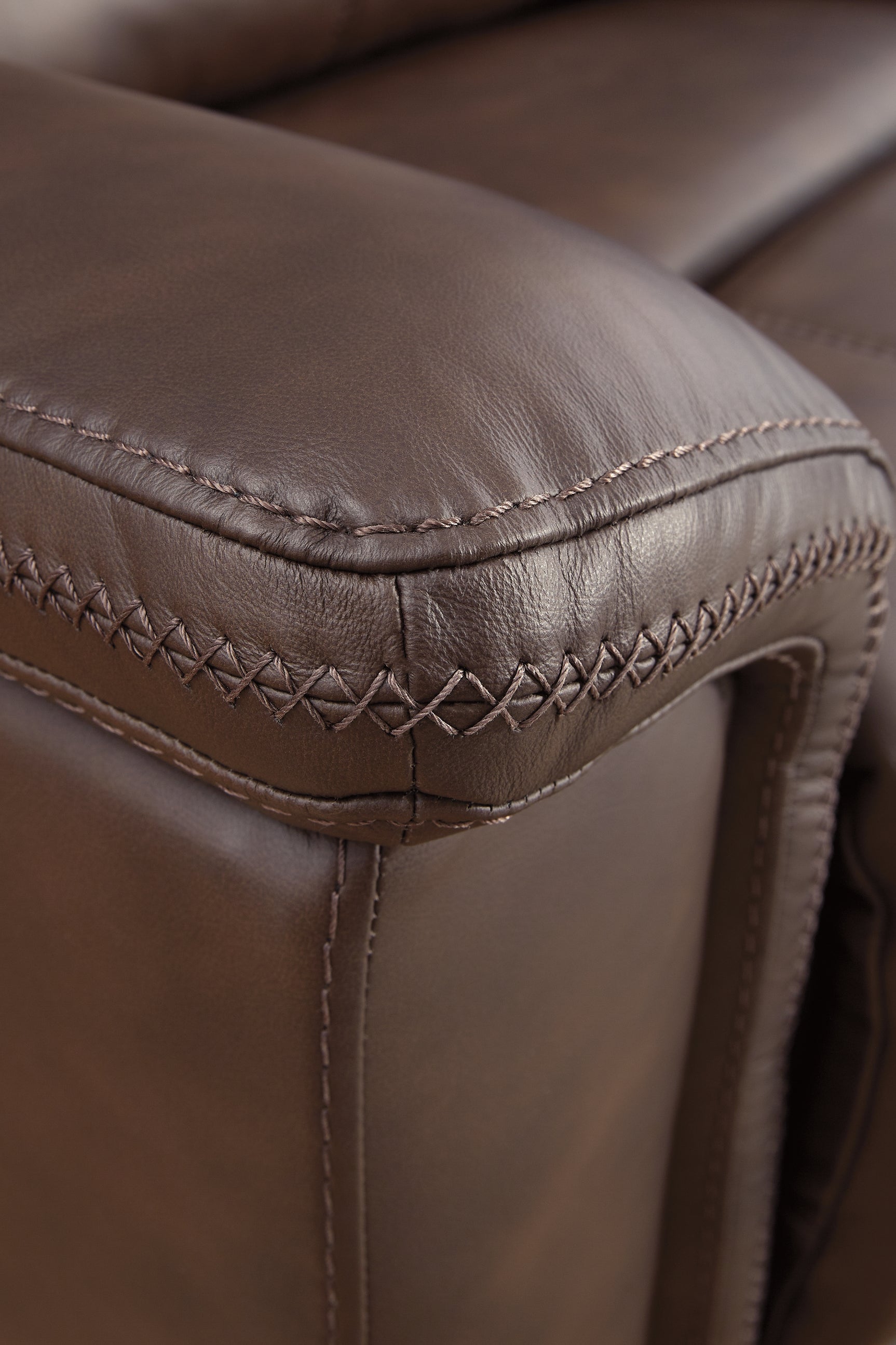 Bleckley Espresso Leather 6-Piece Power Reclining Sectional