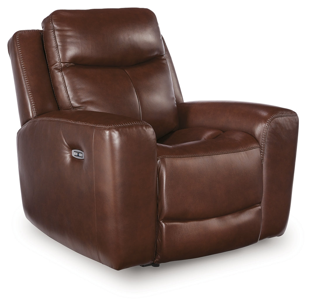 Next Move Mahogany Leather Power Recliner