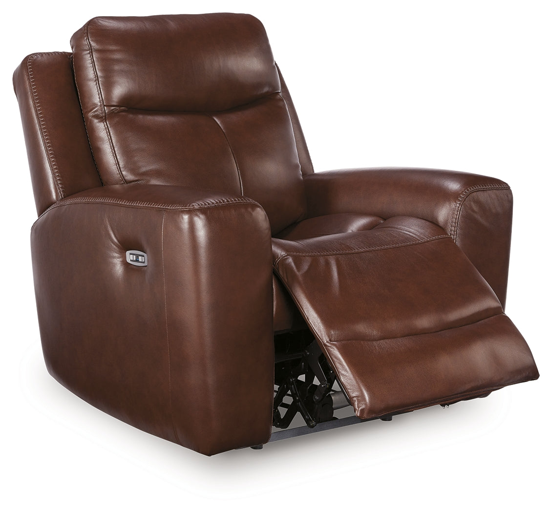 Next Move Mahogany Leather Power Recliner