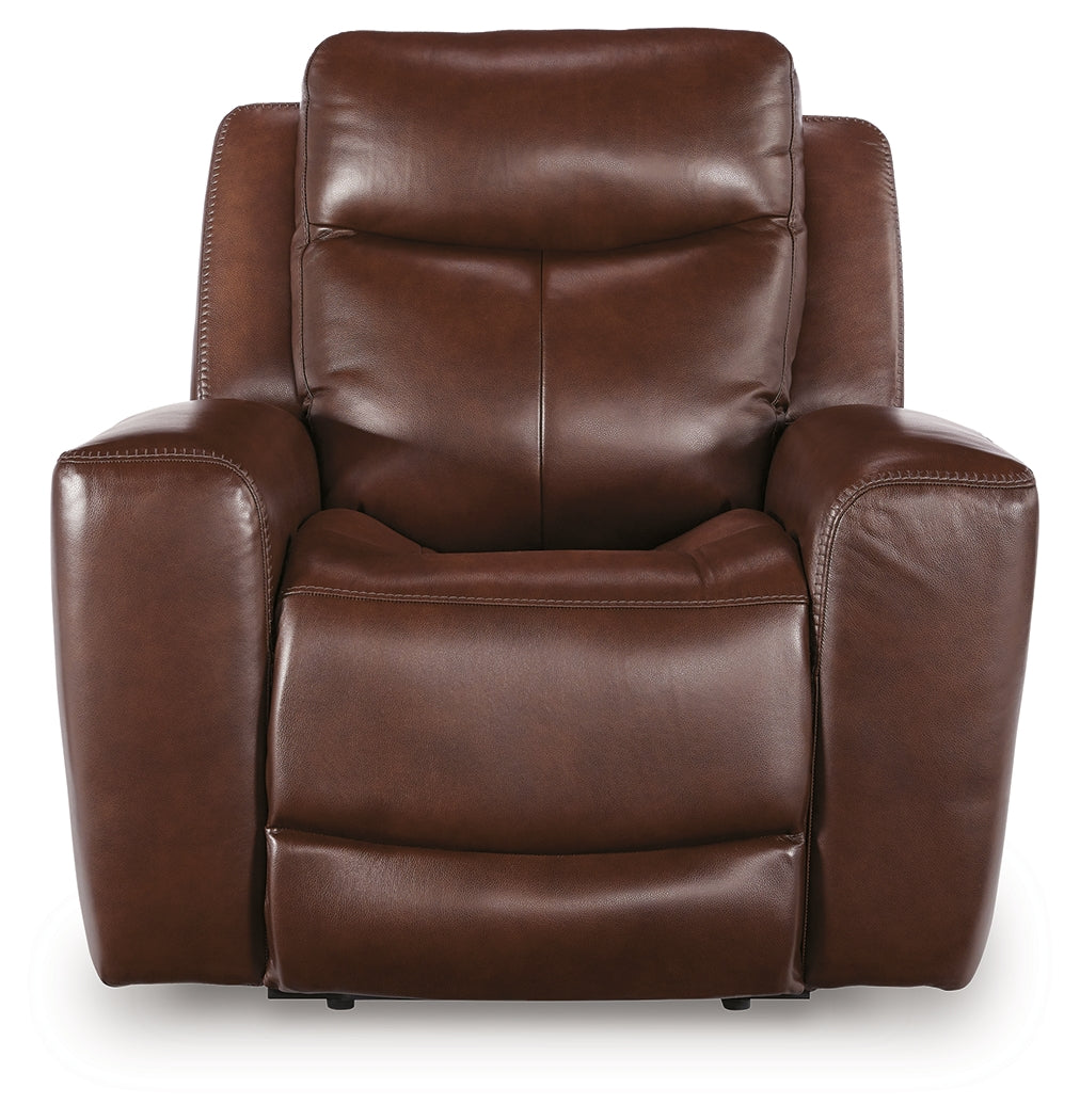 Next Move Mahogany Leather Power Recliner