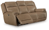 Glencroft Sahara Leather Power Reclining Sofa