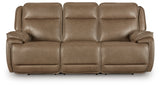 Glencroft Sahara Leather Power Reclining Sofa