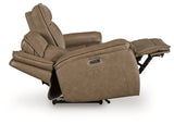Glencroft Sahara Leather Power Reclining Sofa