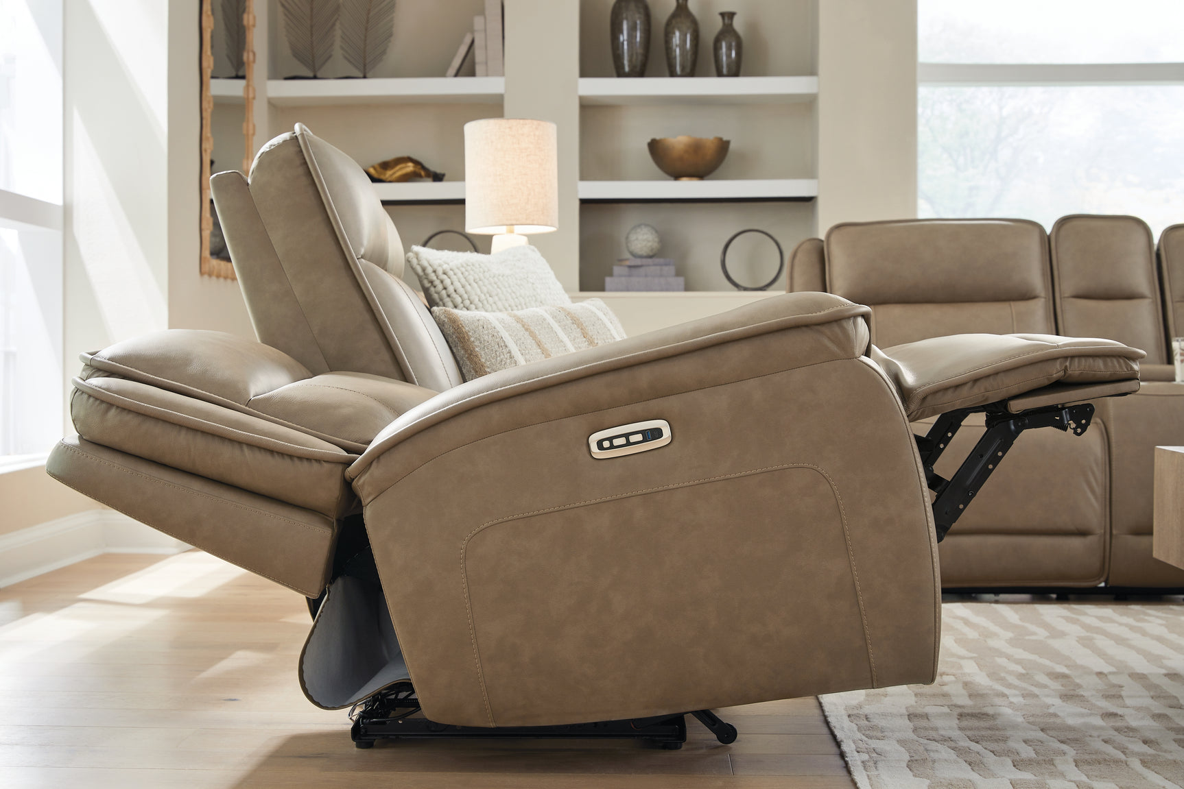 Glencroft Sahara Leather Power Reclining Sofa