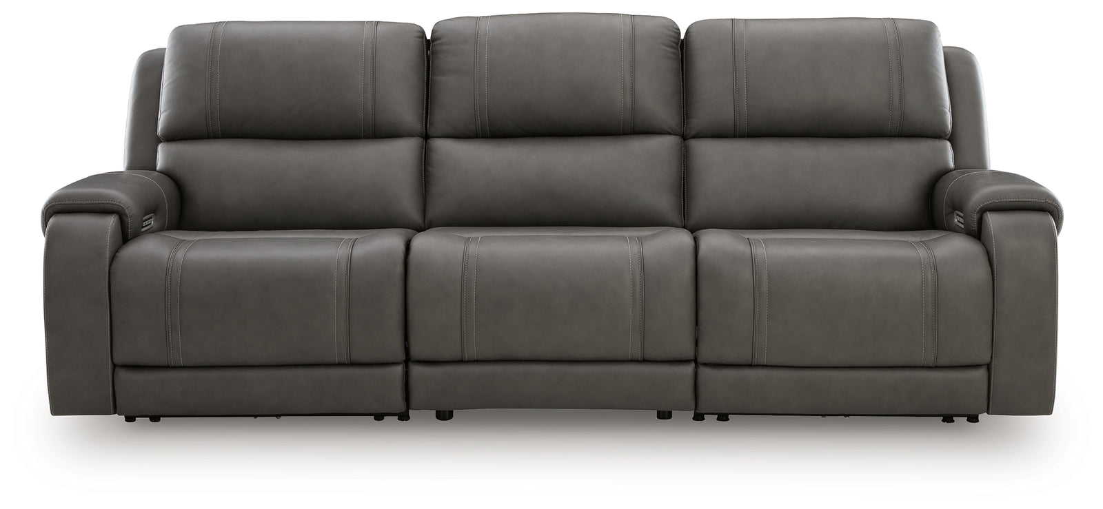 5Z - Pittson Anchor Leather 3-Piece Power Sectional Reclining Sofa