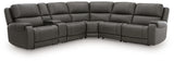 5Z - Pittson Anchor Leather 6-Piece Power Reclining Sectional
