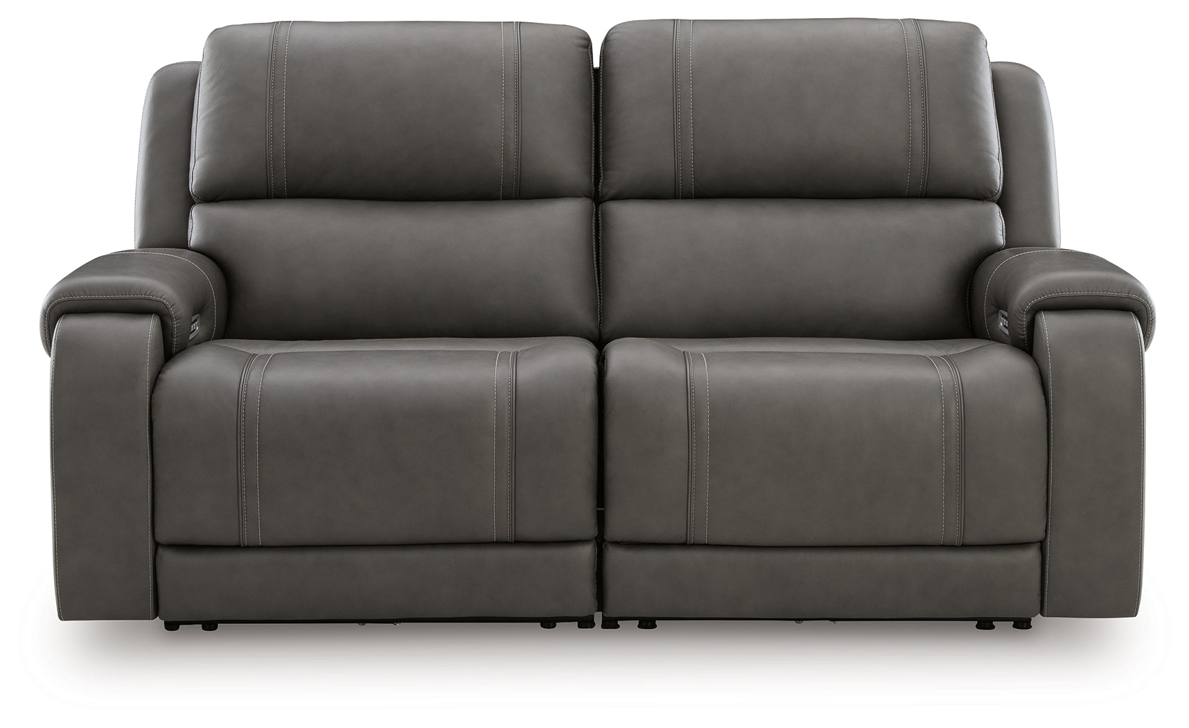 5Z - Pittson Anchor Leather 2-Piece Power Reclining Sectional Loveseat