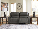 5Z - Pittson Anchor Leather 2-Piece Power Reclining Sectional Loveseat