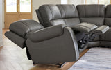 5Z - Pittson Anchor Leather 6-Piece Power Reclining Sectional
